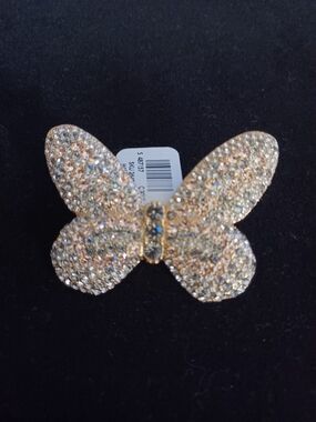 Ann Taylor NWT Gold Butterfly Crystal Brooch - Sparkling Women's Jewelry